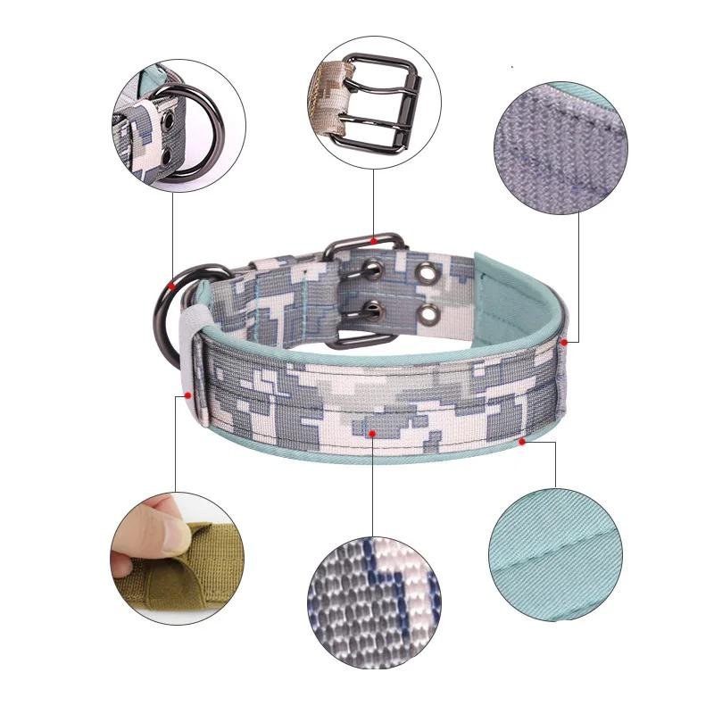 Outdoor Tactical Dog Collar Medium and Large Double-pin Buckle Pet Collar Explosion-proof Nylon Dog Collar Outdoor Tactical Dog Collar Medium and Large Double-pin Buckle Pet Collar Explosion-proof Nylon Dog Collar